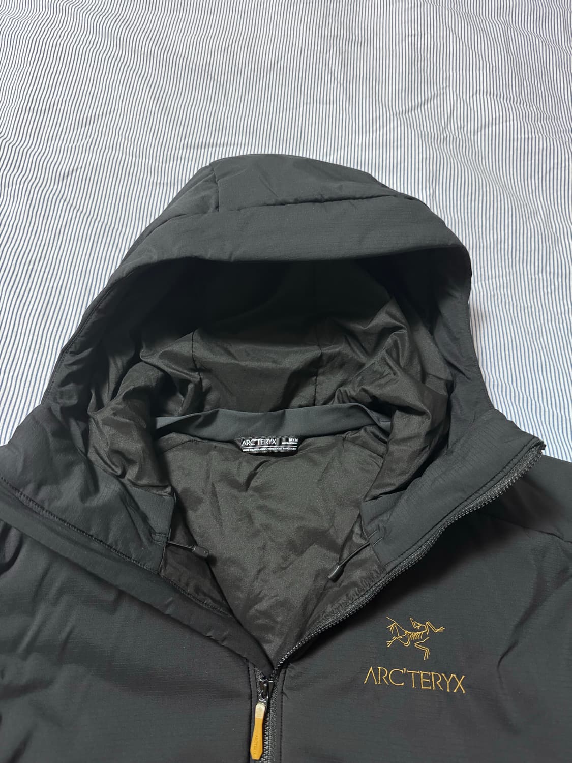 아크테릭스 x 빔즈 아톰 AR 후디 블랙 골드 상품이미지6