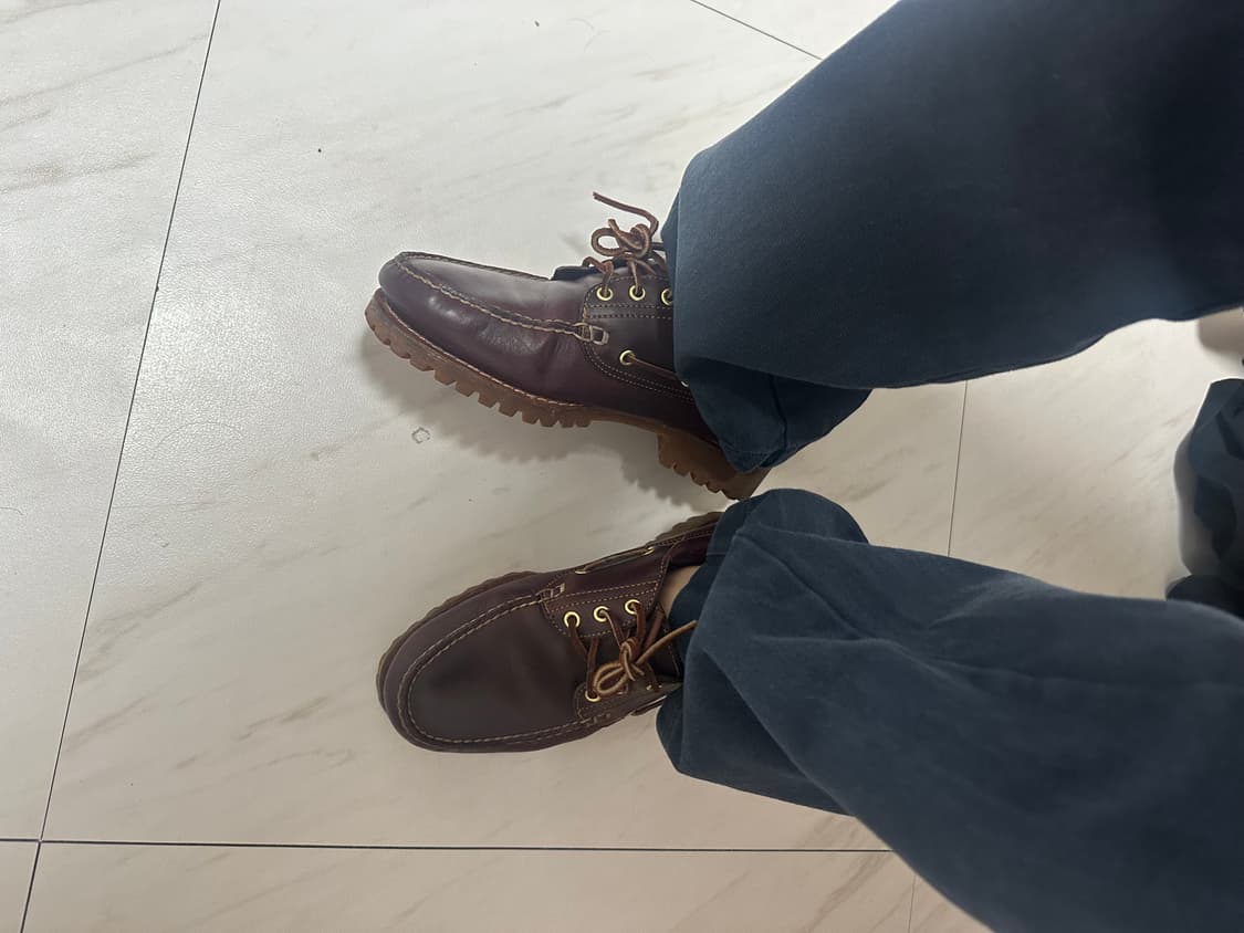 팀버랜드 보트슈즈 버건디 270 상품이미지3