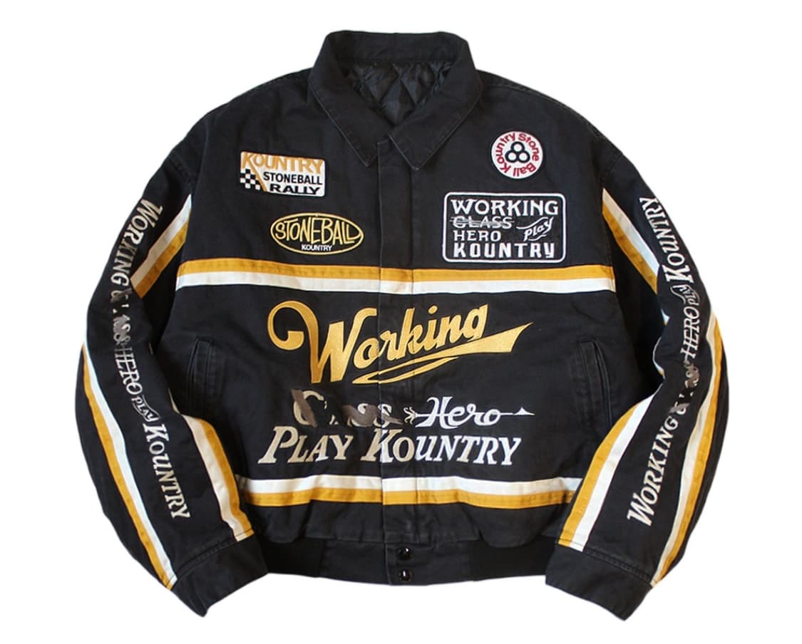 캐피탈 치노 Ad 레이싱 드리즐러 자켓 블랙 상품이미지1