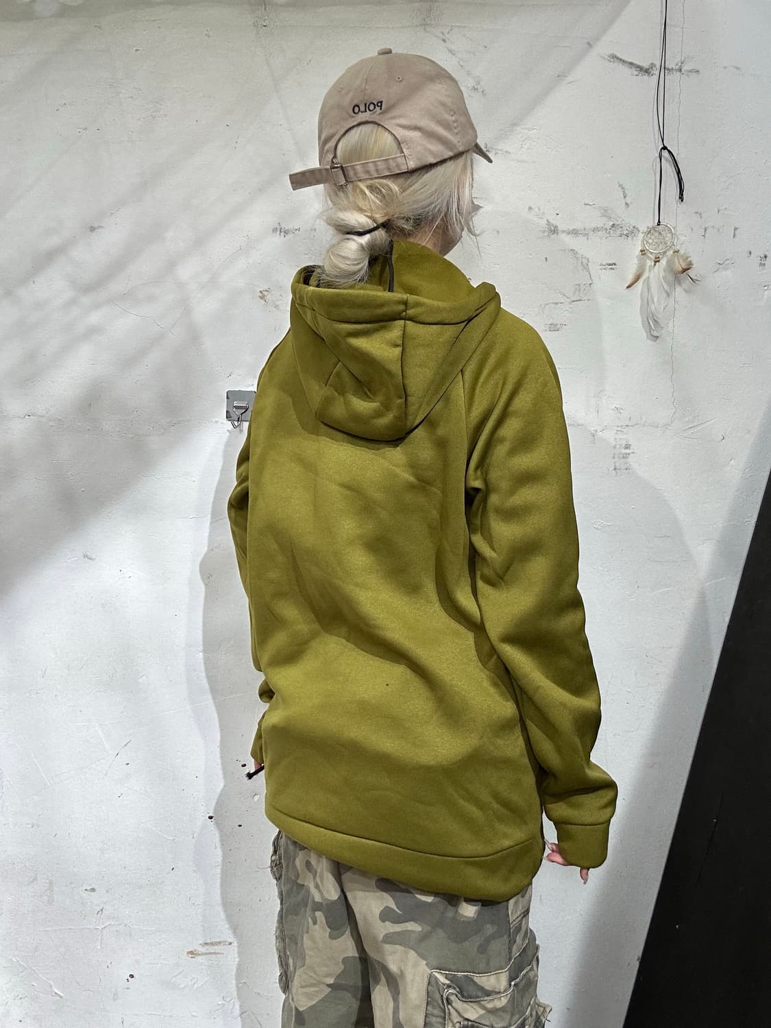 나이키 올리브 그린 오버핏 후드티 M 상품이미지3