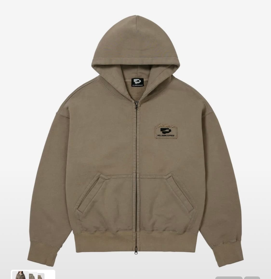 웰빙익스프레스 (25FW) Logo Patch Zip Up Mocha 상품이미지1