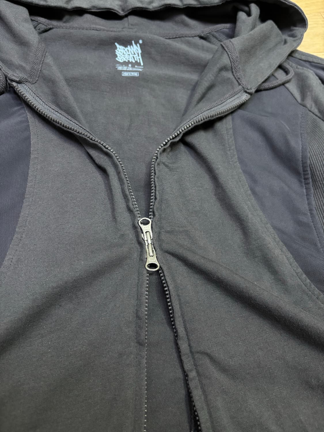 Brown Breath 크롭 반팔 후드집업 상품이미지6