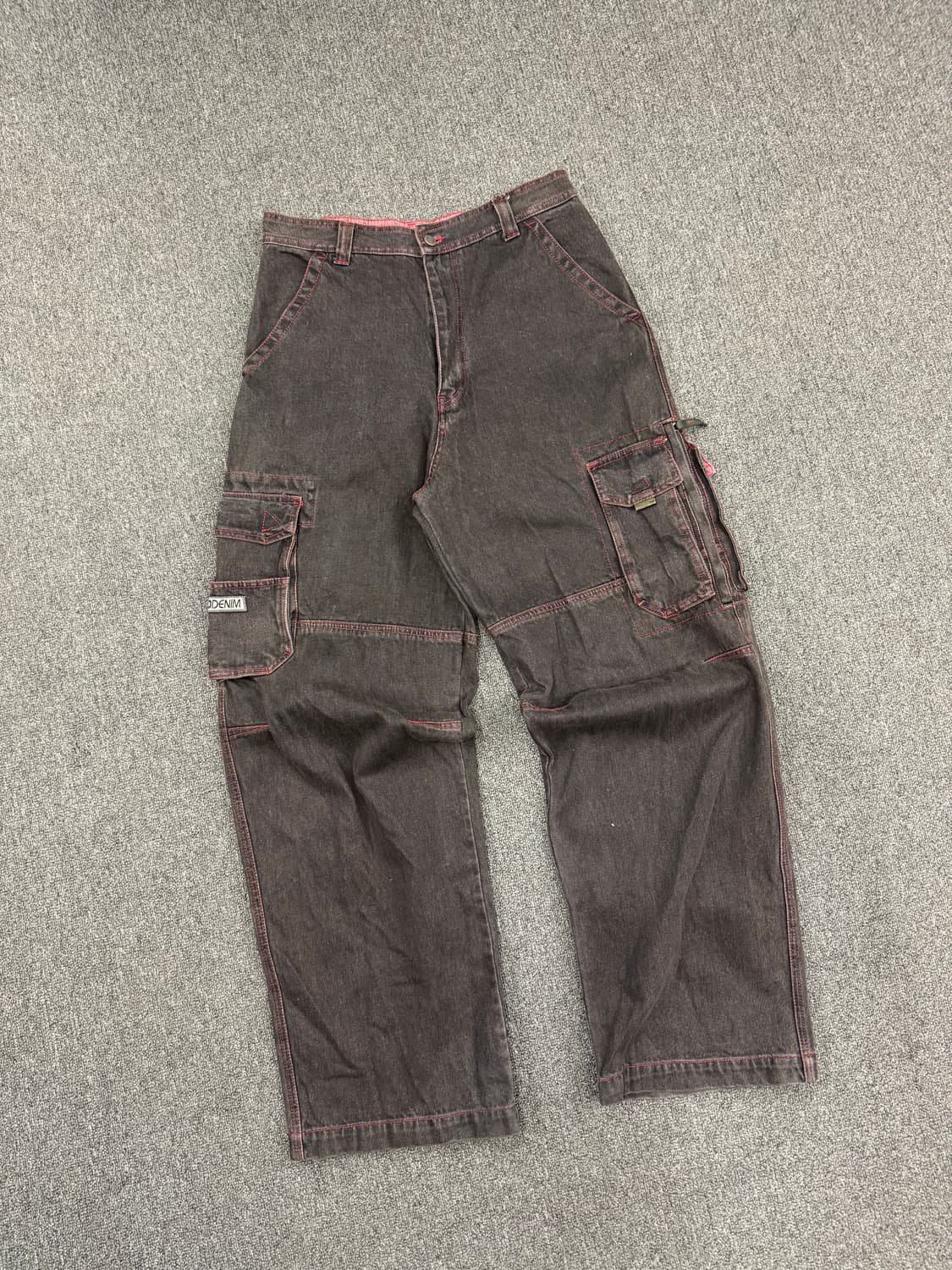 1)HOBO 빈티지 흑청 카고 데님팬츠 상품이미지2