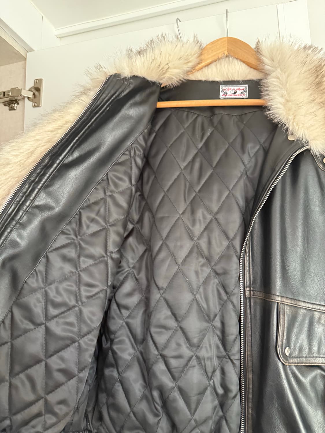 러프넥 무스탕 M 상품이미지3