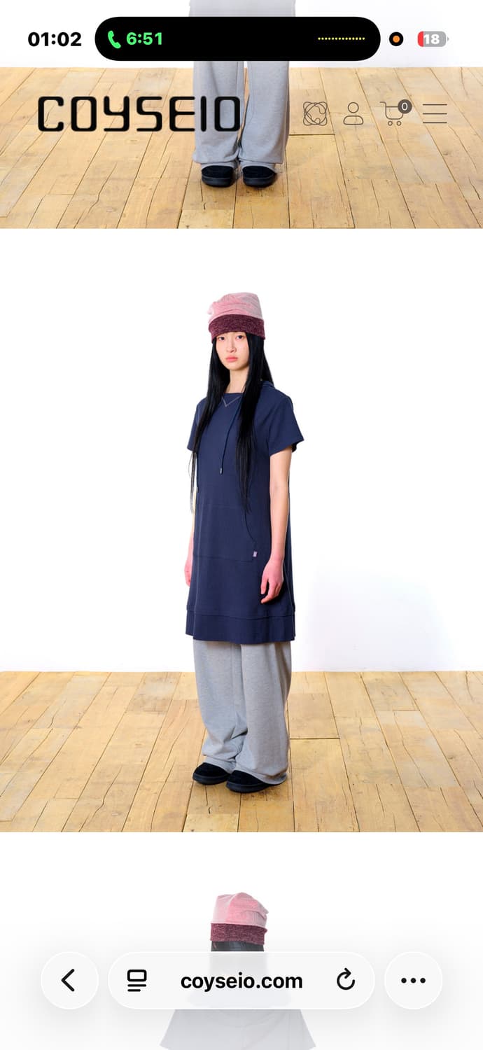 코이세이오 038 MINI WAFFLE HALF HOODIE ONE PI 상품이미지1
