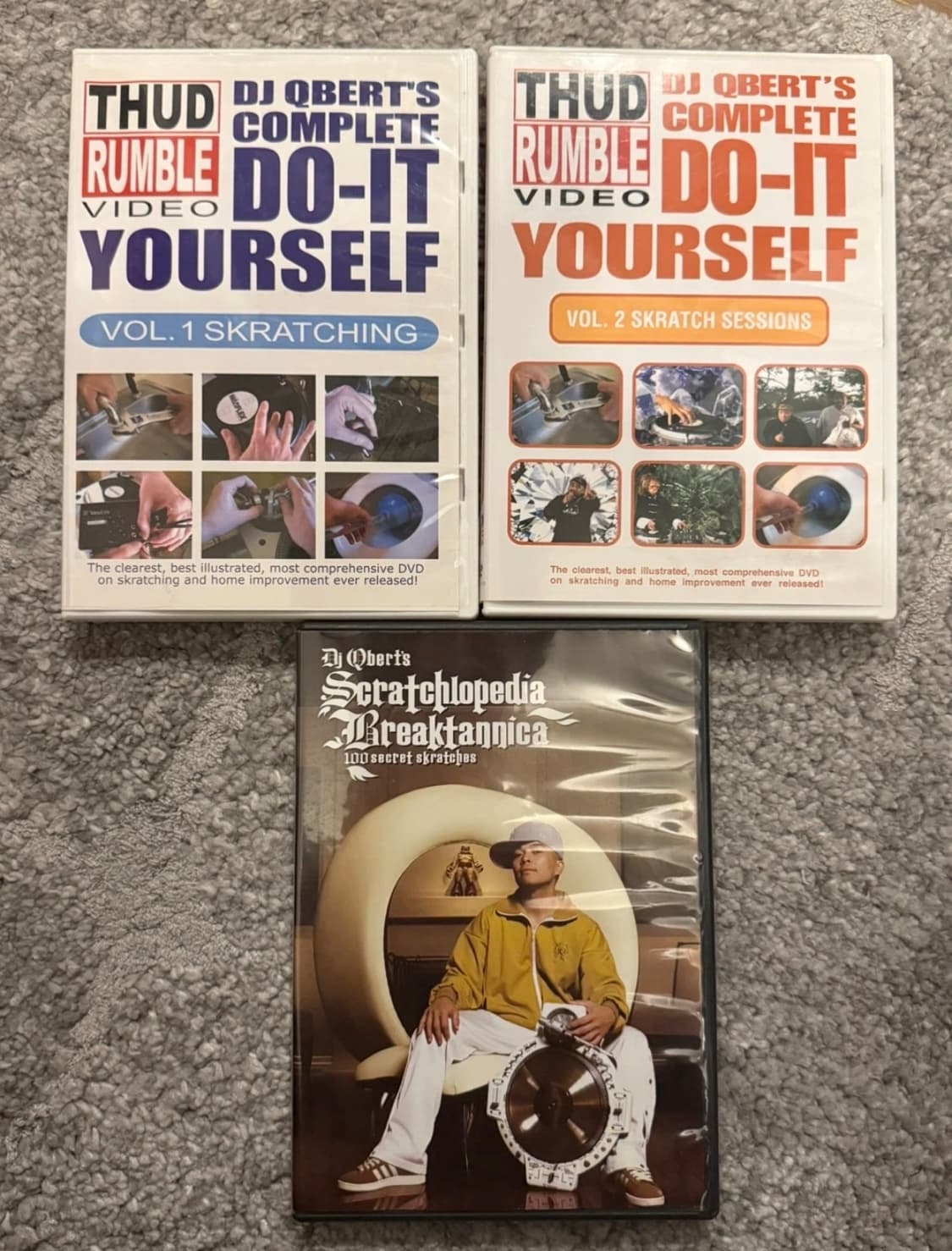 DJ Q-bert 디제이큐버트 스크래치 레슨 dvd 3개 일괄 상품이미지1