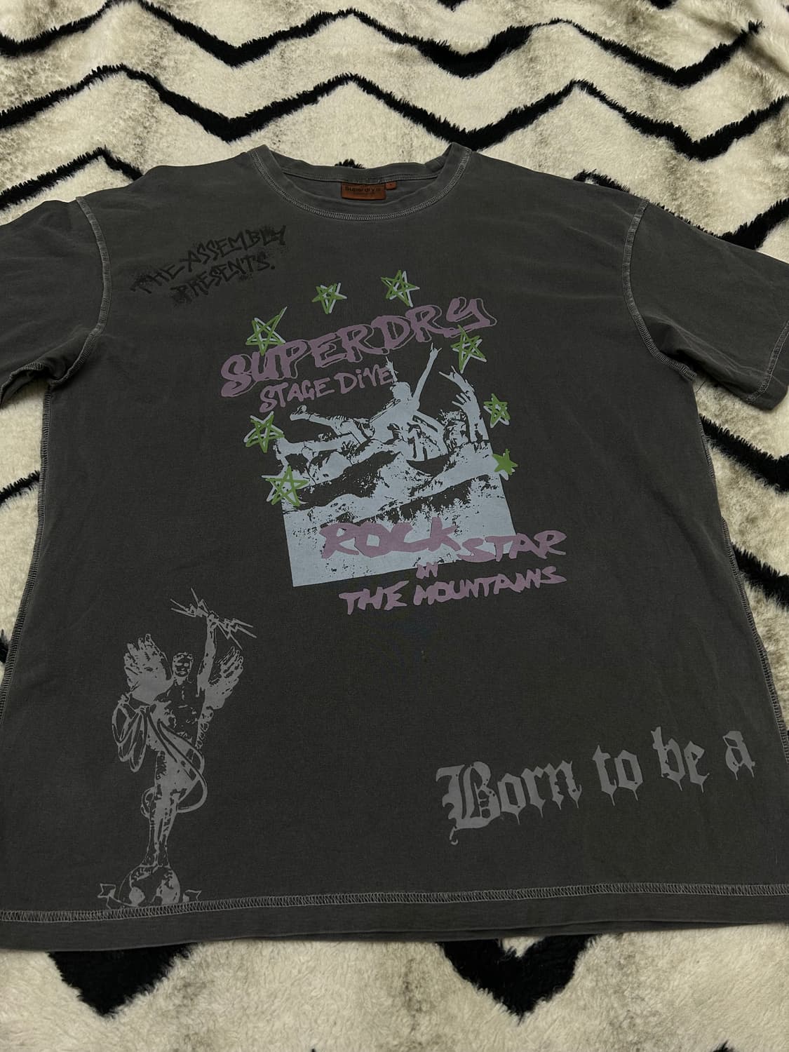 [L]슈퍼드라이 스테이지 다이브 오버핏 반팔/다크그레이 상품이미지2