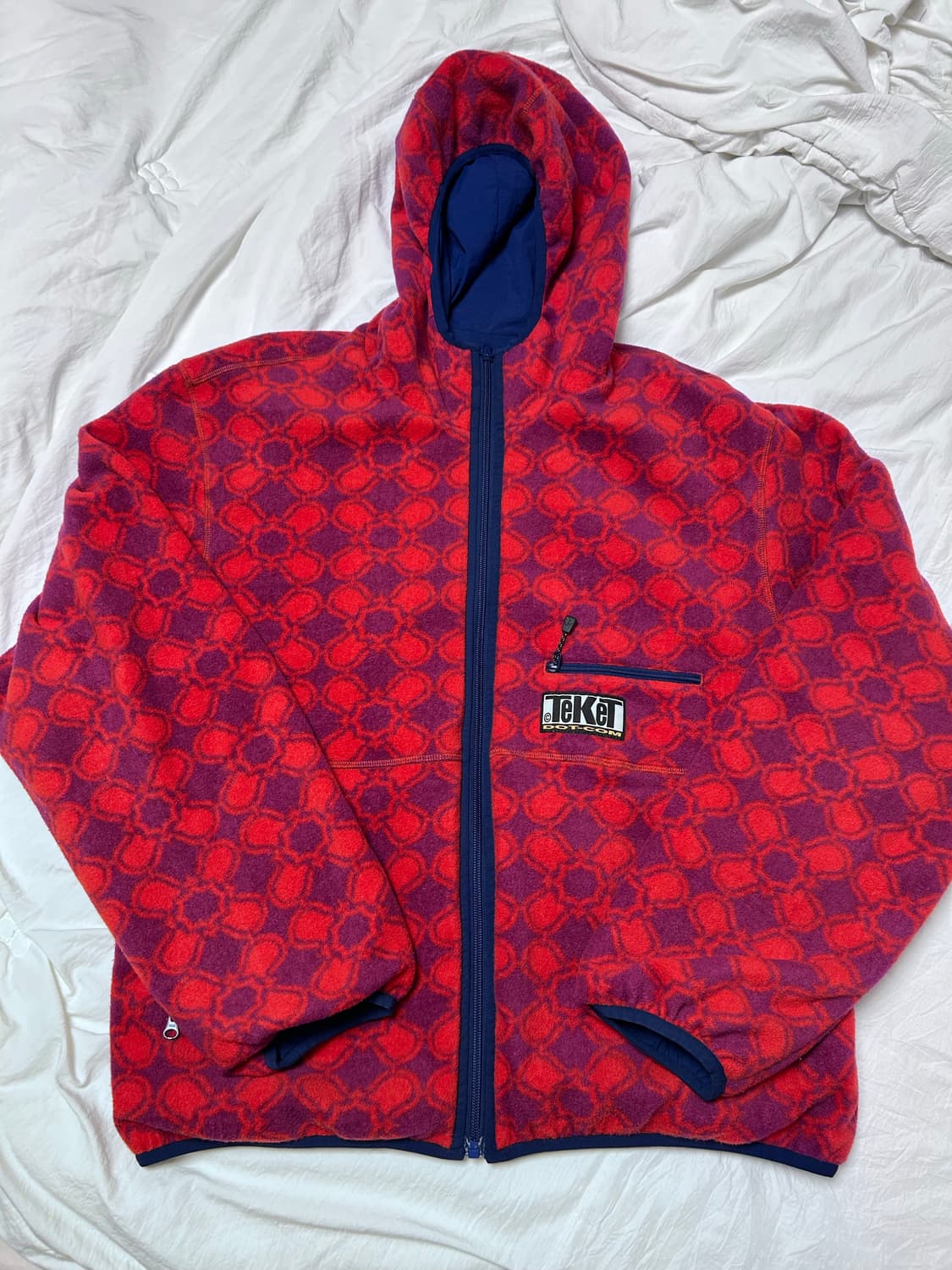 Teket 위켄드 리버시블 플리스 레드 상품이미지2