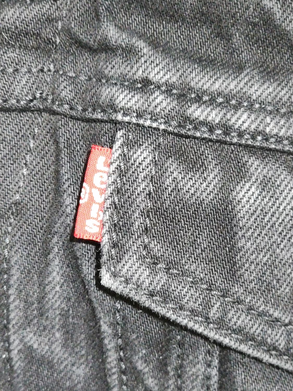 (S) 리바이스 양털 청자켓 블랙 데님자켓 레드탭 빈티지  상품이미지4