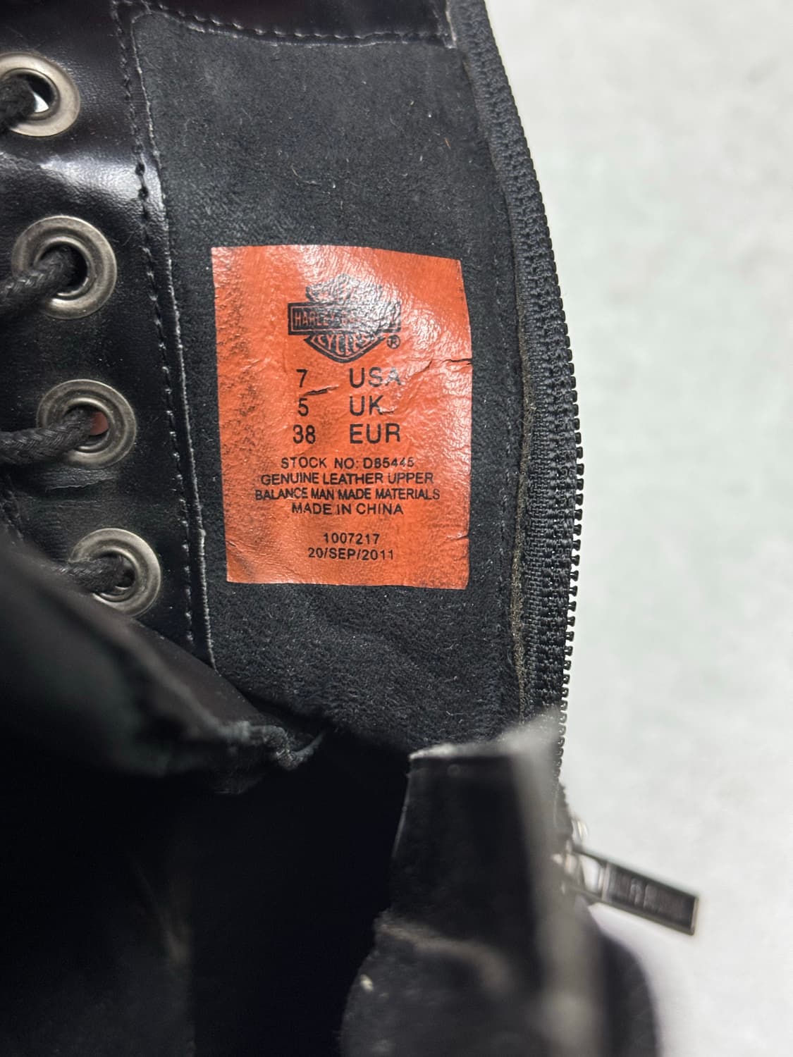 할리데이비슨 희귀매물 해골&로고 실버체인 구두 상품이미지4