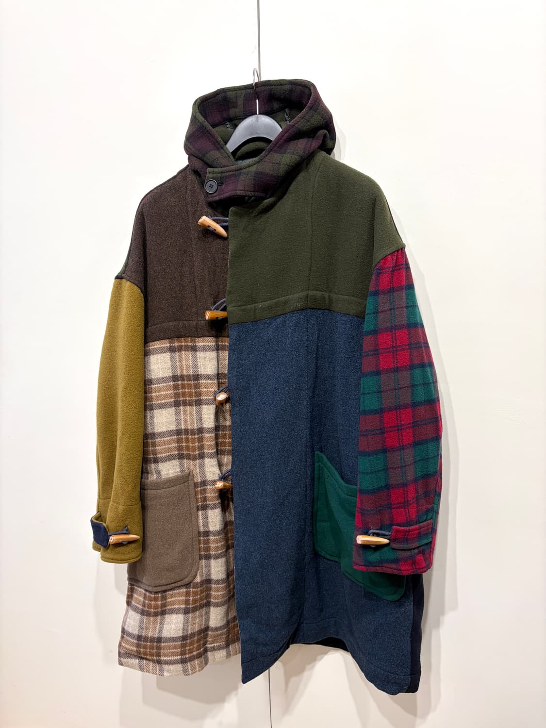 돌체앤가바나 멀티 체크 패치워크 더플 코트 상품이미지1