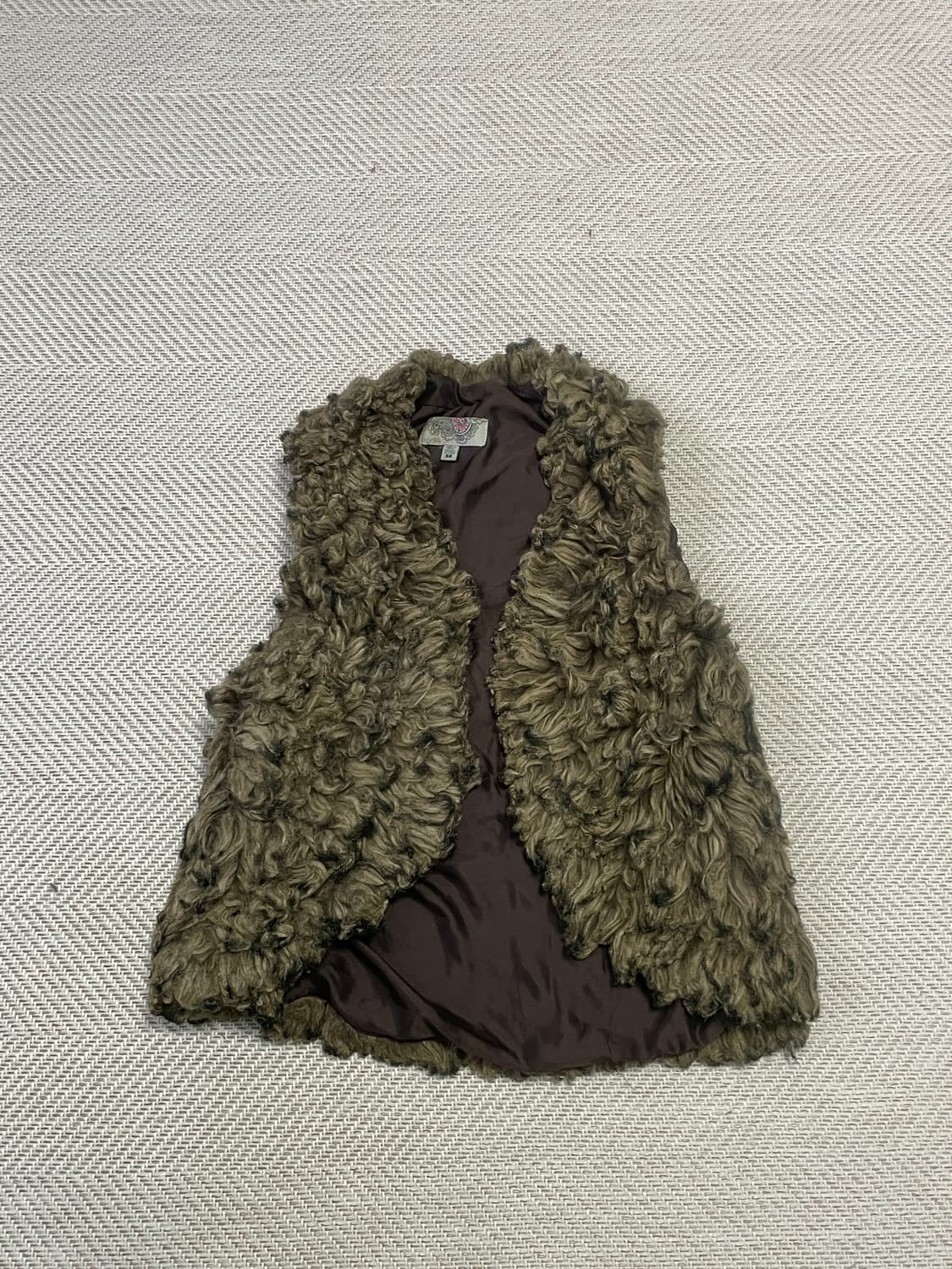 에콜레 텍스처 컬리 보헤미안 퍼 베스트 J03413 상품이미지1