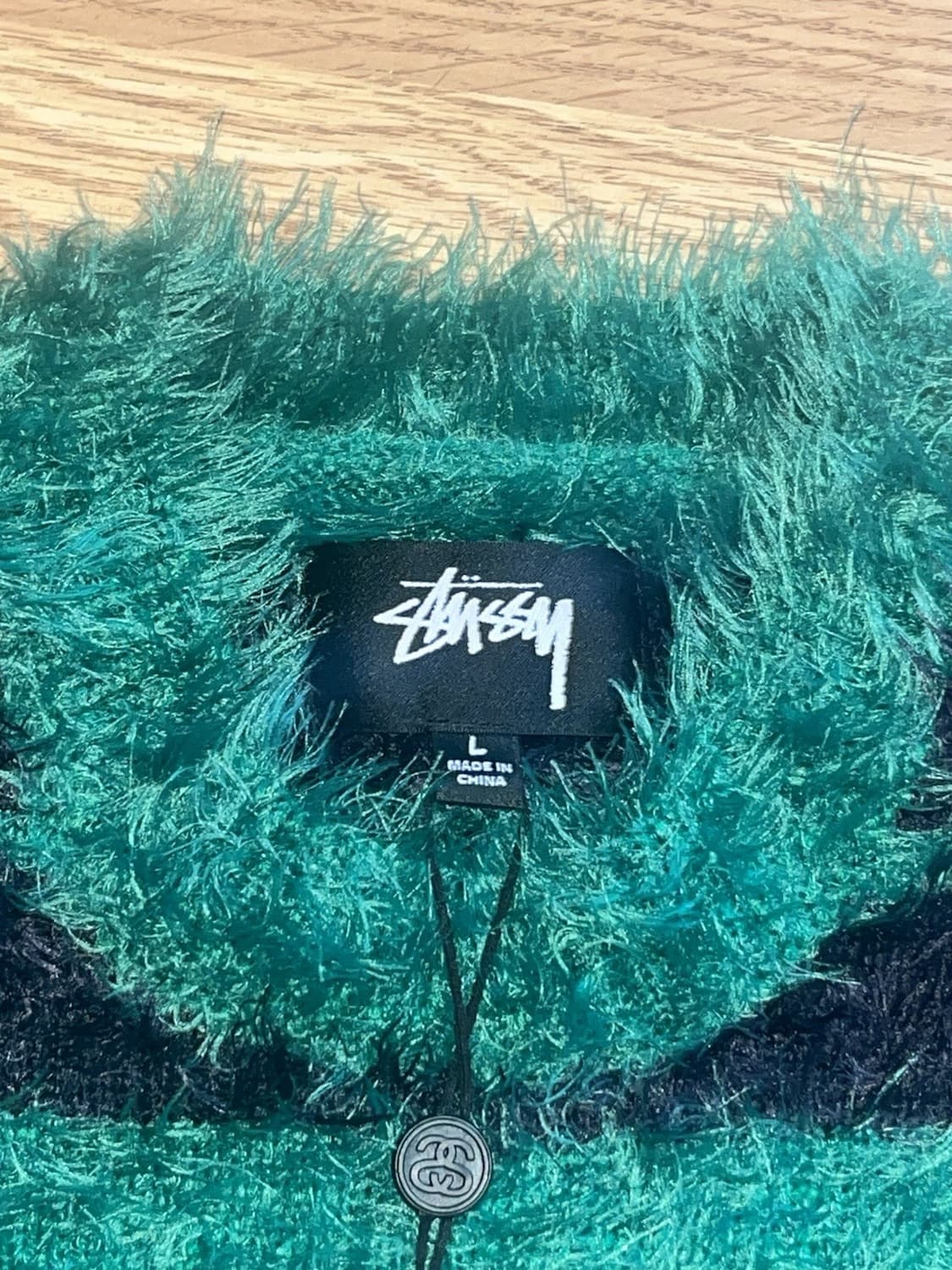 스투시 헤어리 스트라이프 니트 블랙그린 상품이미지2