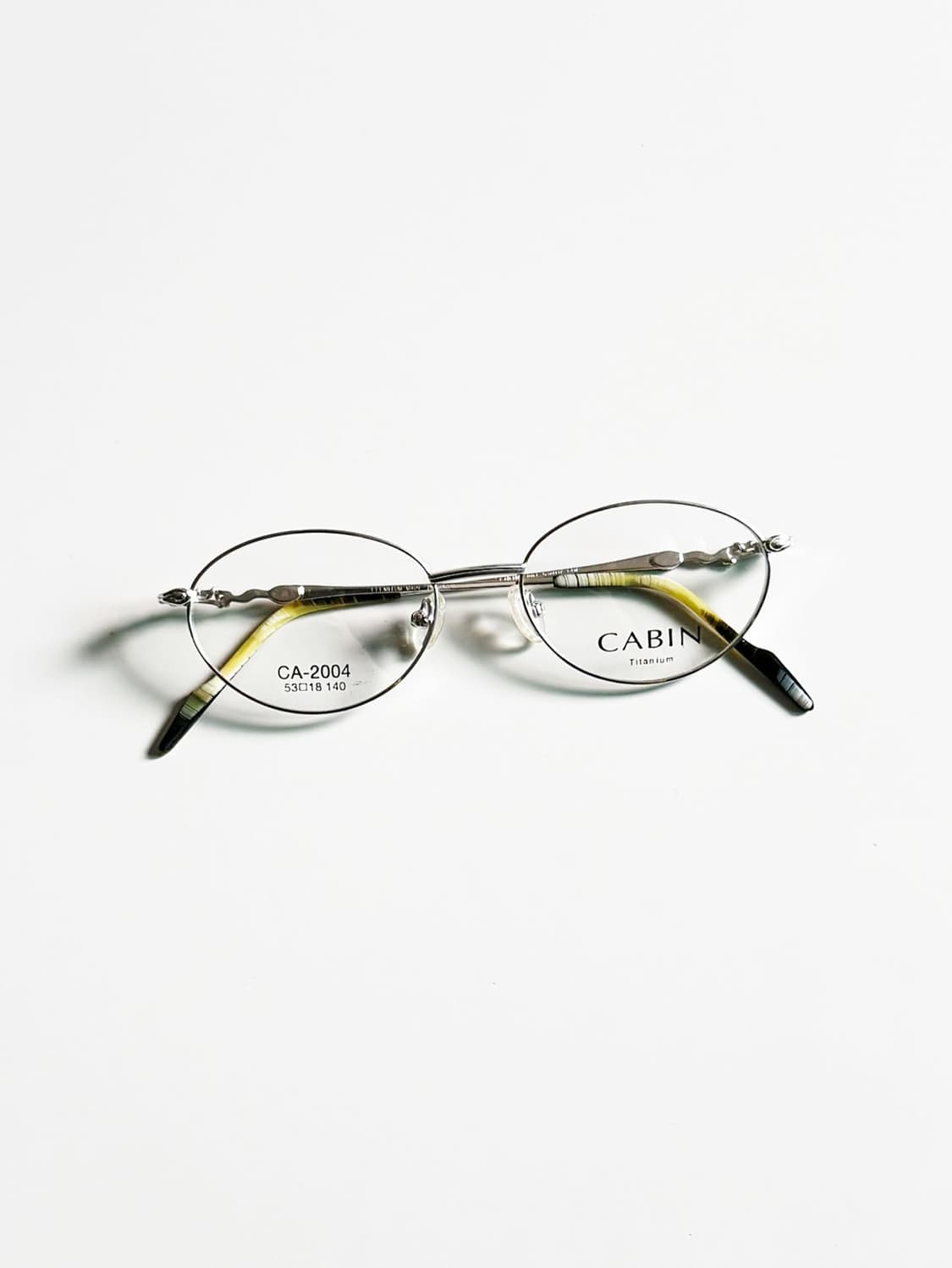 CABIN 실버 티타늄 슬림 오벌 프레임 빈티지 안경 상품이미지1