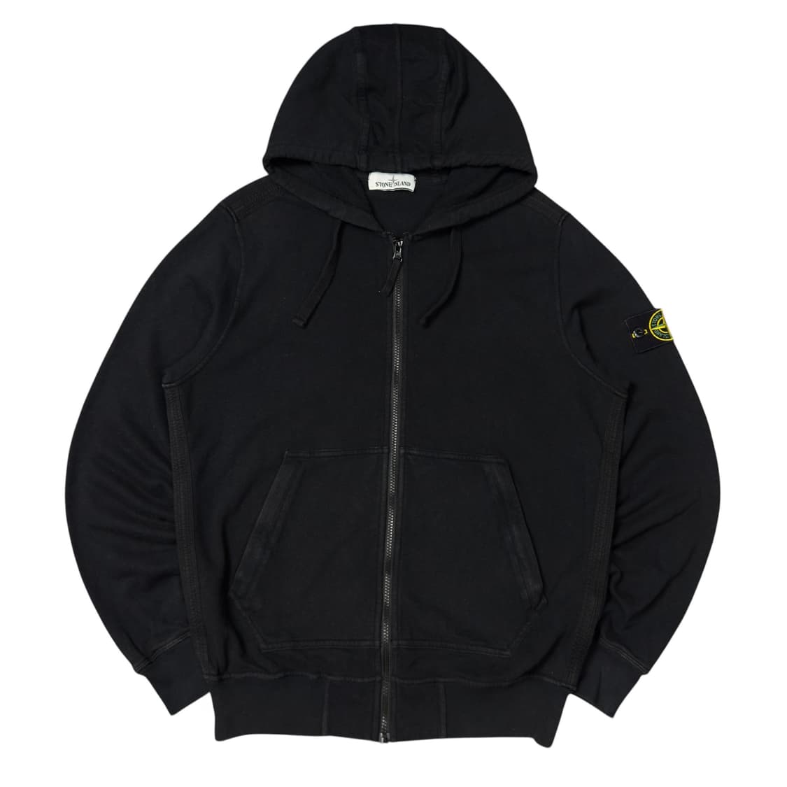 (L) 스톤 아일랜드 와펜 후드집업 블랙 상품이미지1