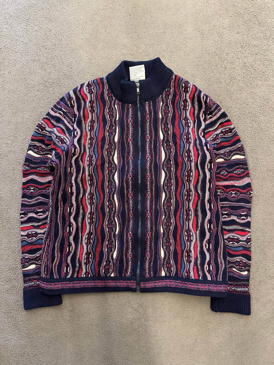 퓨얼리 케이블 니트 집업 처분 쿠지맛  상품이미지1