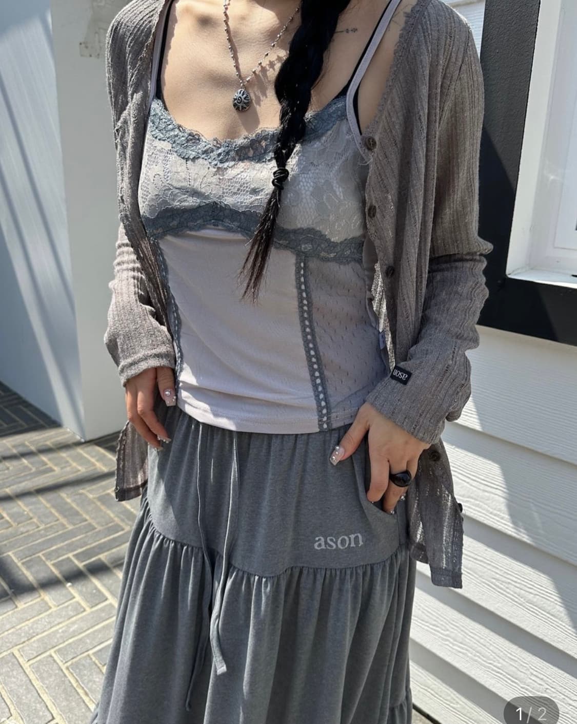 에즈온 ROTA VINTAGE CARDIGAN / KHAKI 상품이미지1