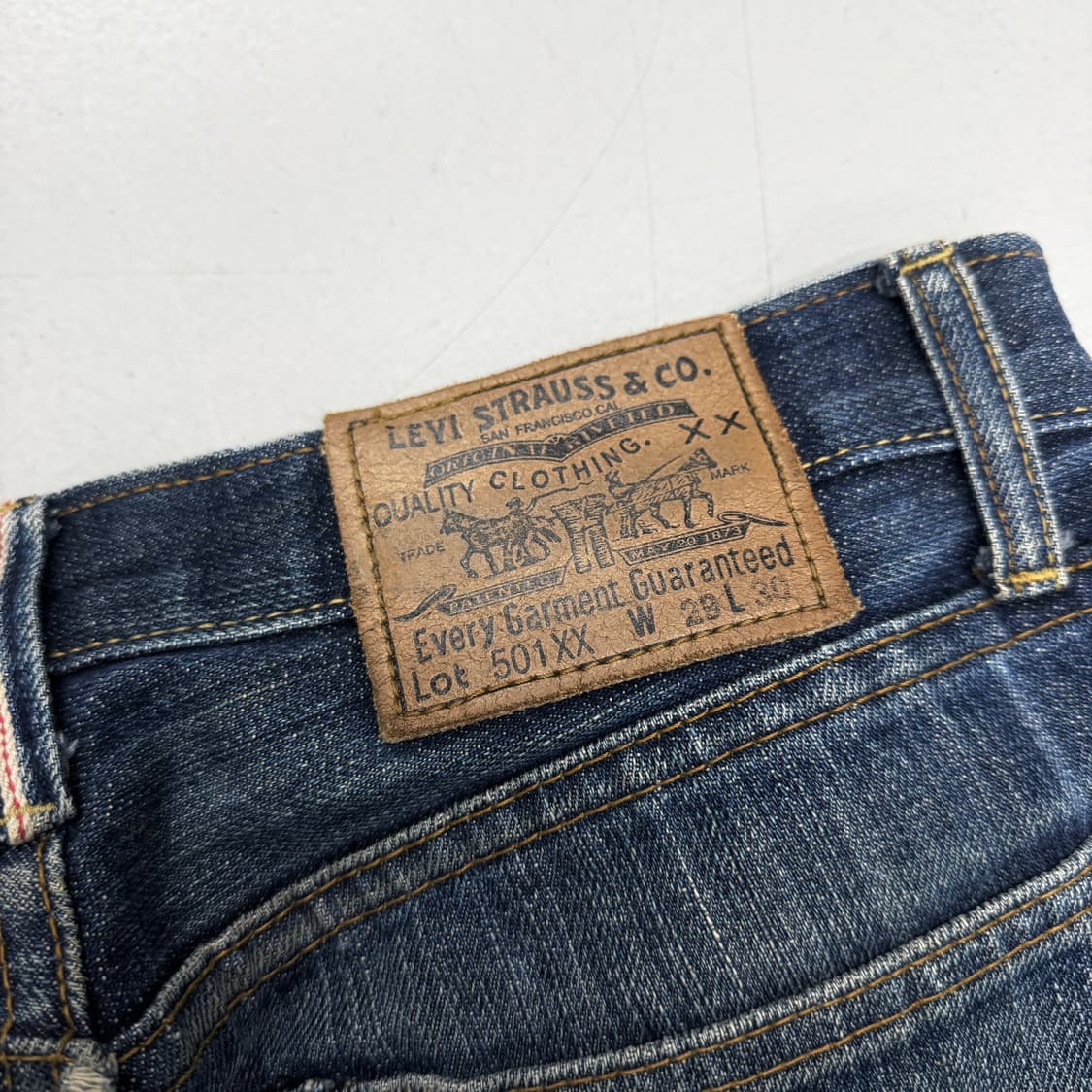 리바이스 90s 501XX 빅E 셀비지 워싱 데님팬츠 상품이미지7