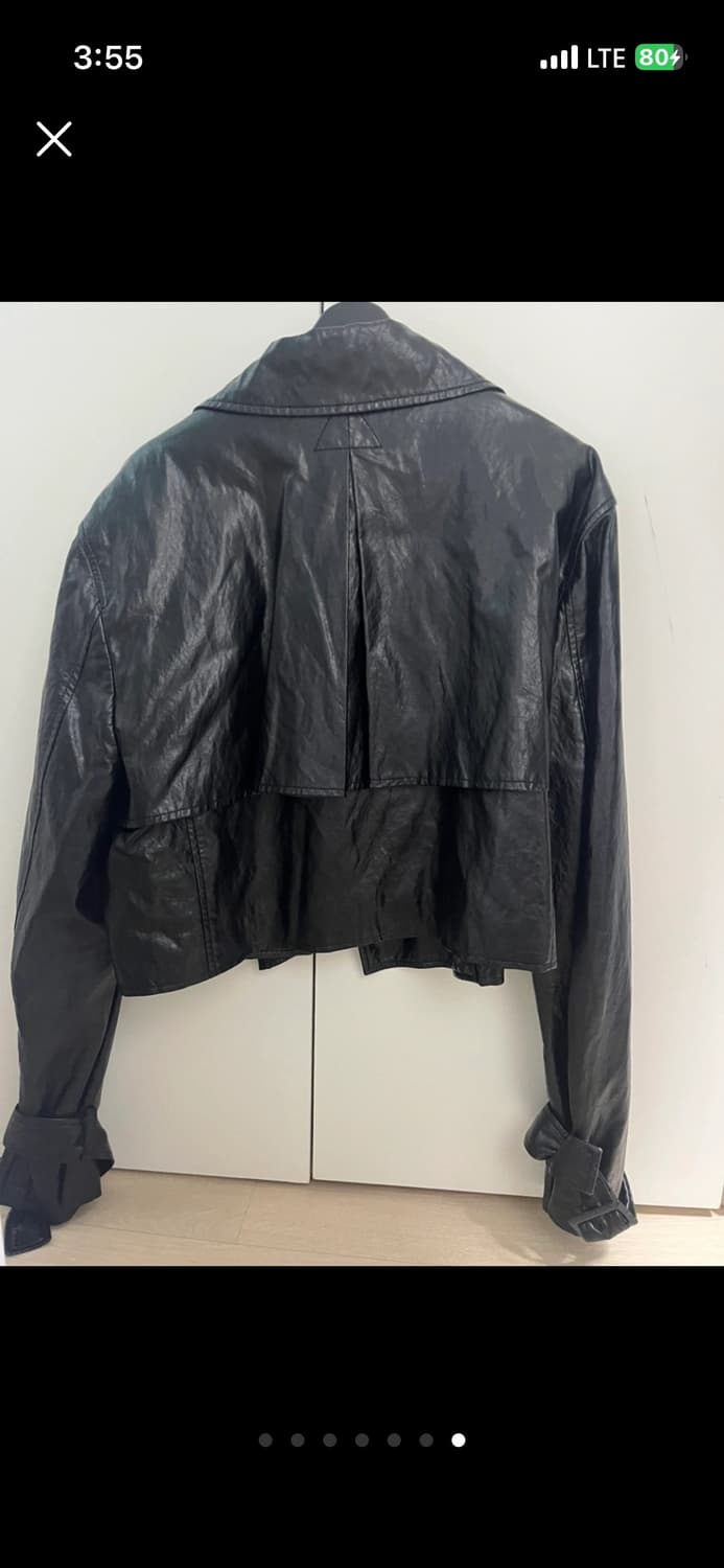 다이애그널 크롭 레더자켓 상품이미지7