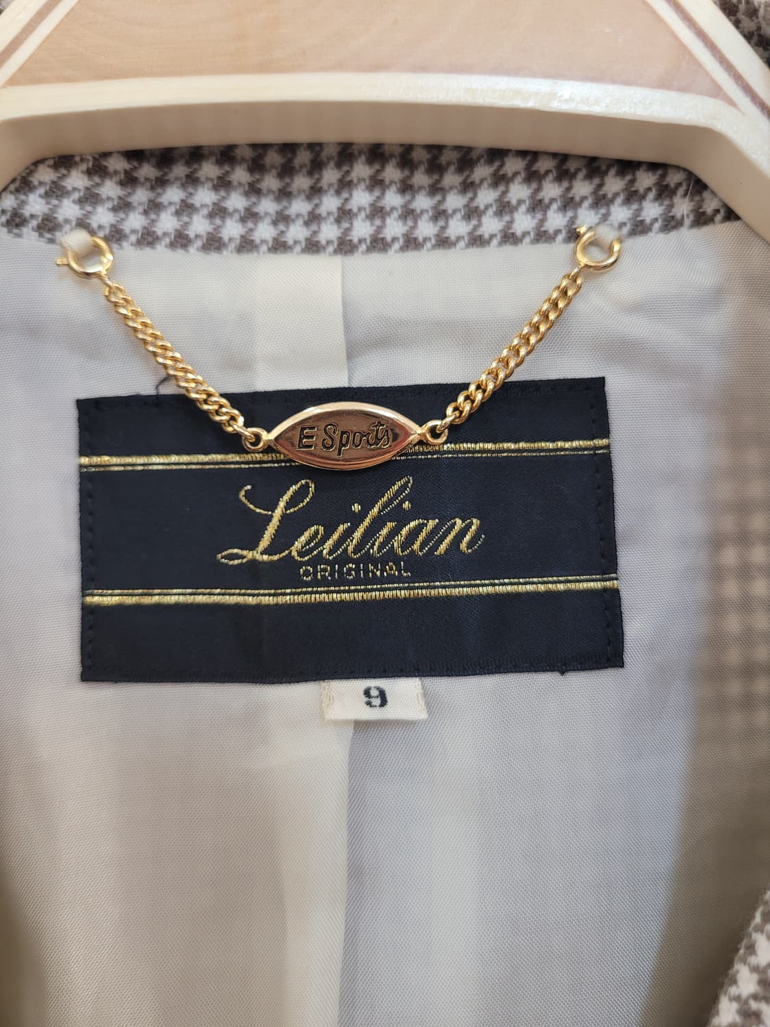 일본빈티지 레리앙 Leilian 여성용 체크 자켓 55사이즈 상품이미지2