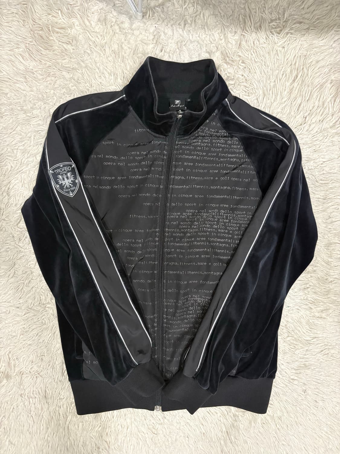 [M] 휠라 벨벳 빈티지 집업 상품이미지1