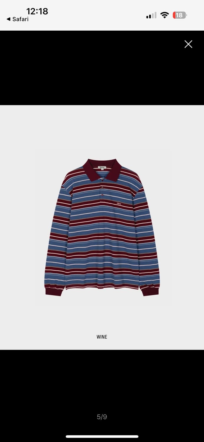 그로브 티셔츠 CARELL STRIPE SHIRT (Wine) 상품이미지4