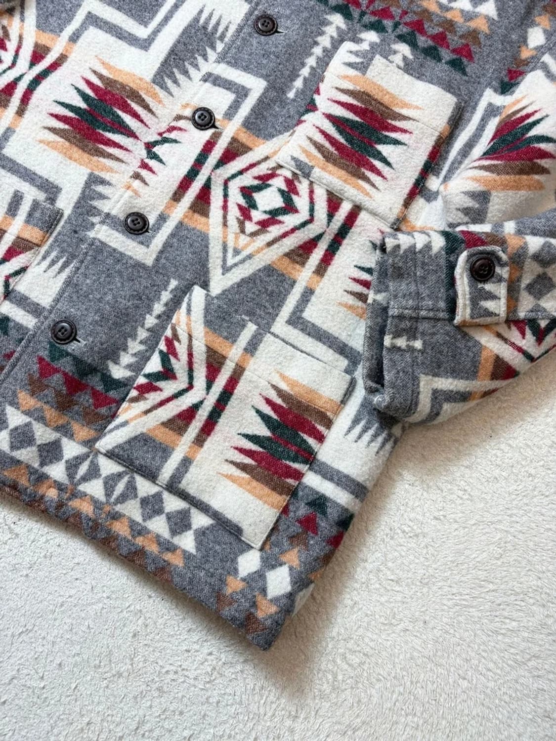 웨인 90's 울 아즈텍 나바호 누빔 셔츠 자켓 PN6485 상품이미지5