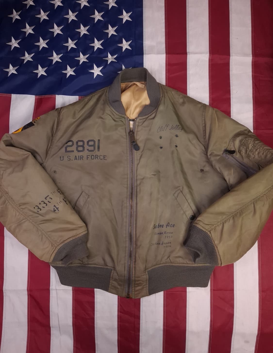 오리지날 80's 아비렉스 한국전쟁기념 MA-1 항공 자켓 상품이미지3