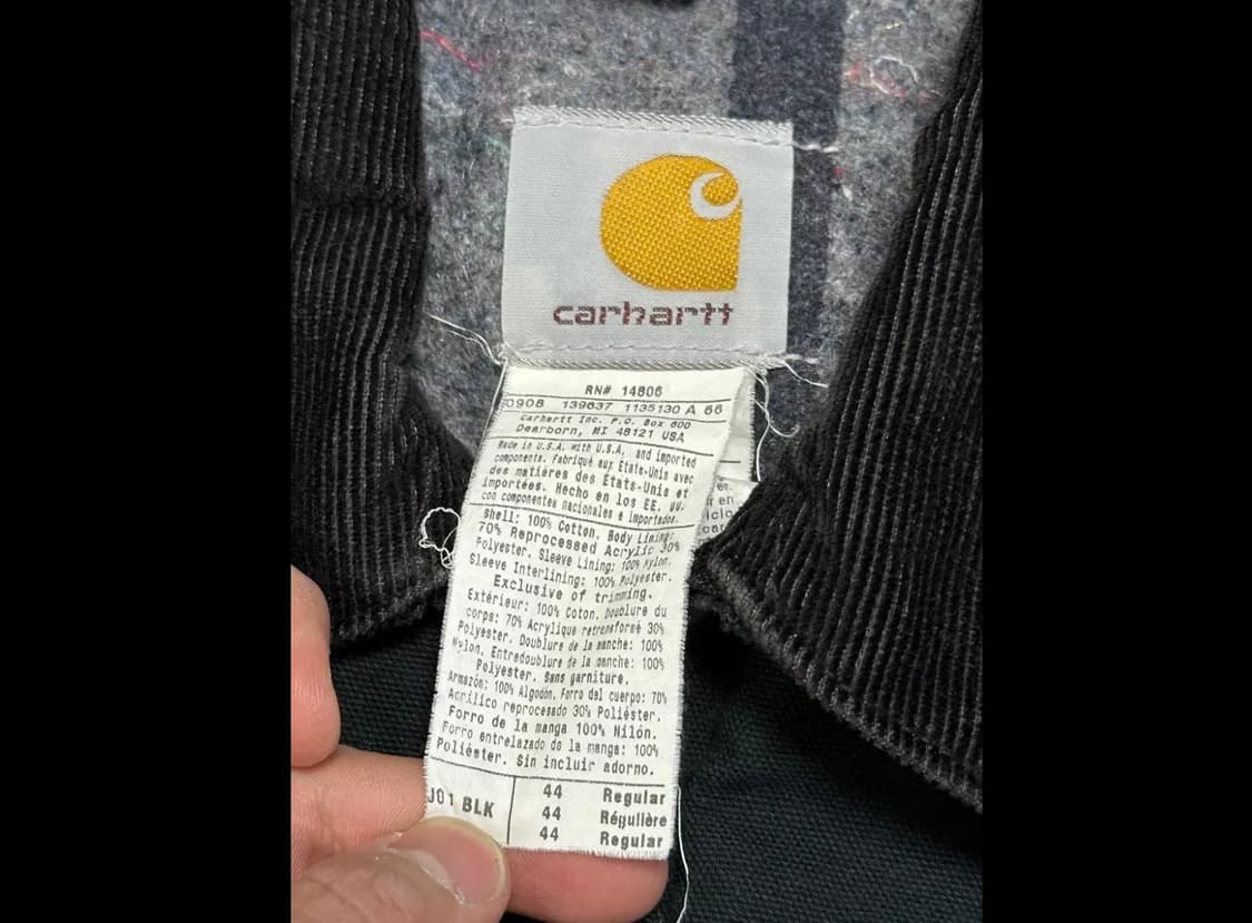 칼하트 j01 blk 디트로이트 44사이즈 상품이미지3