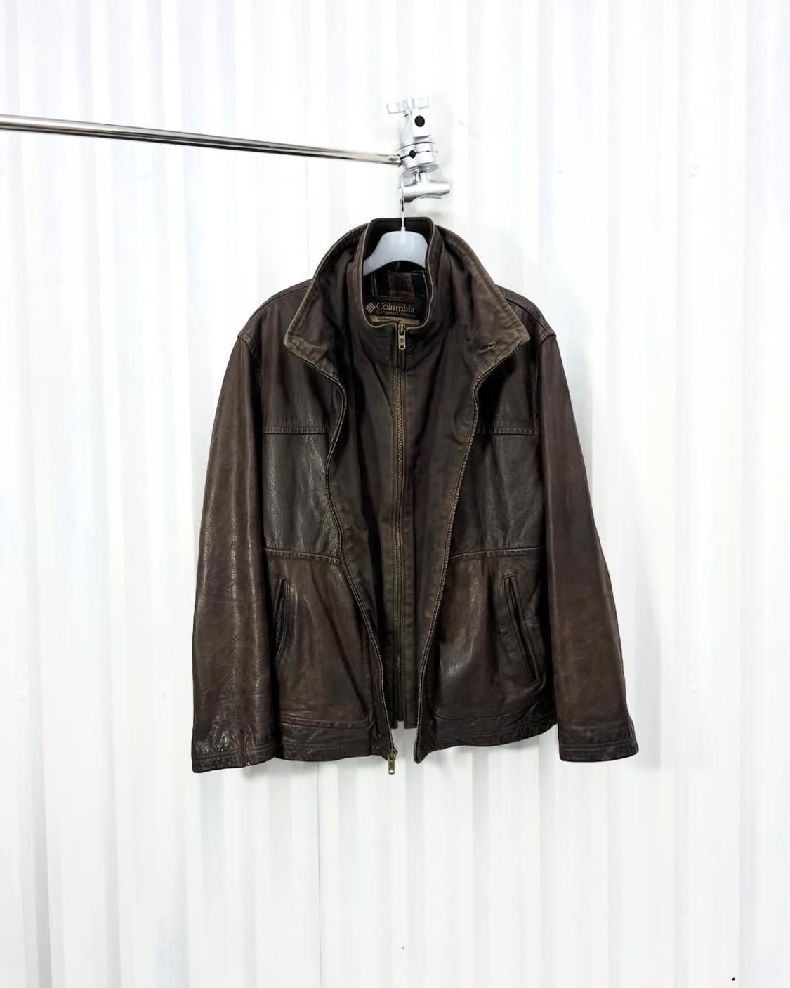 00s Columbia 2way leather JK 상품이미지3