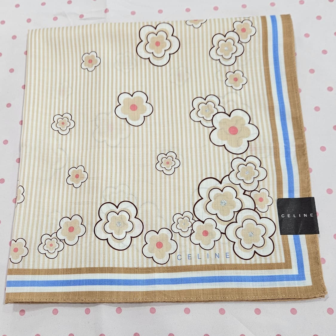 셀린느(CELINE) 플라워 스트라이프 손수건 상품이미지4