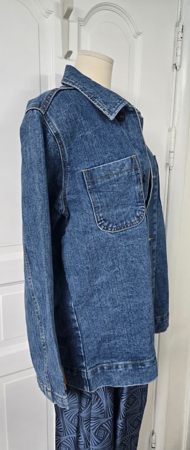 😍무배)👗새상품)스타일난다 데님자켓 상품이미지3