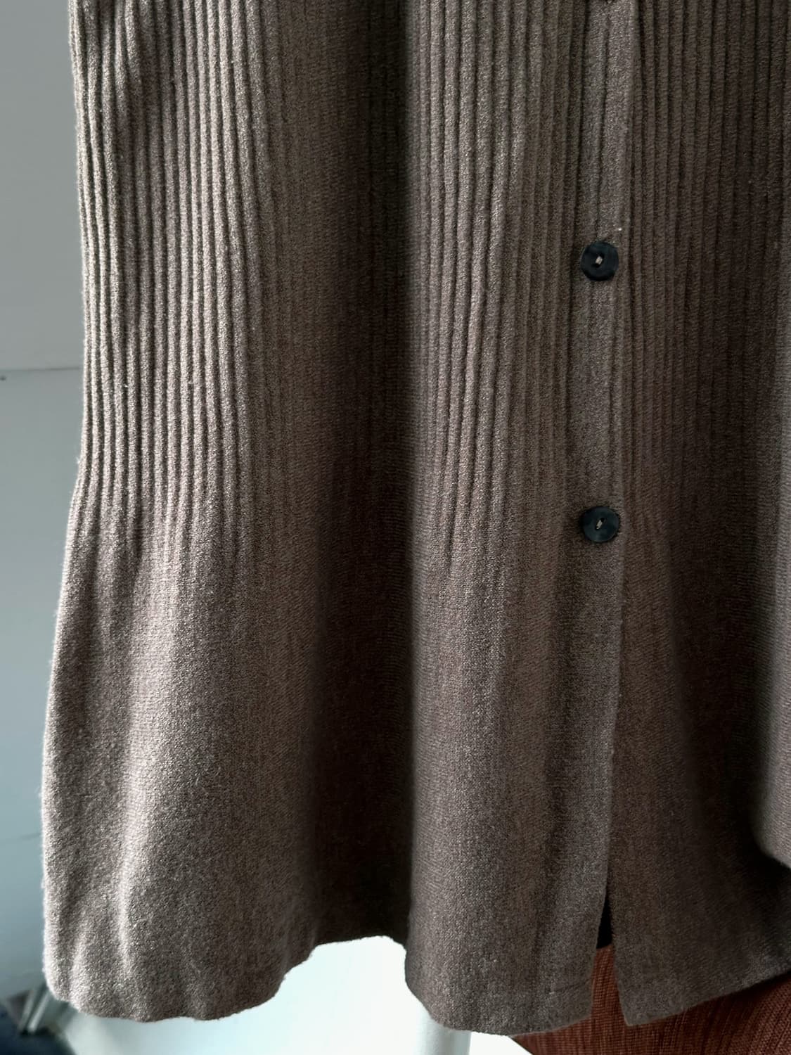 Design rib long knit jacket 상품이미지4