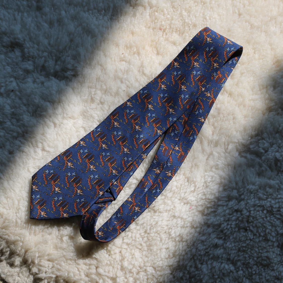 페라가모 실크 패턴 넥타이  상품이미지1