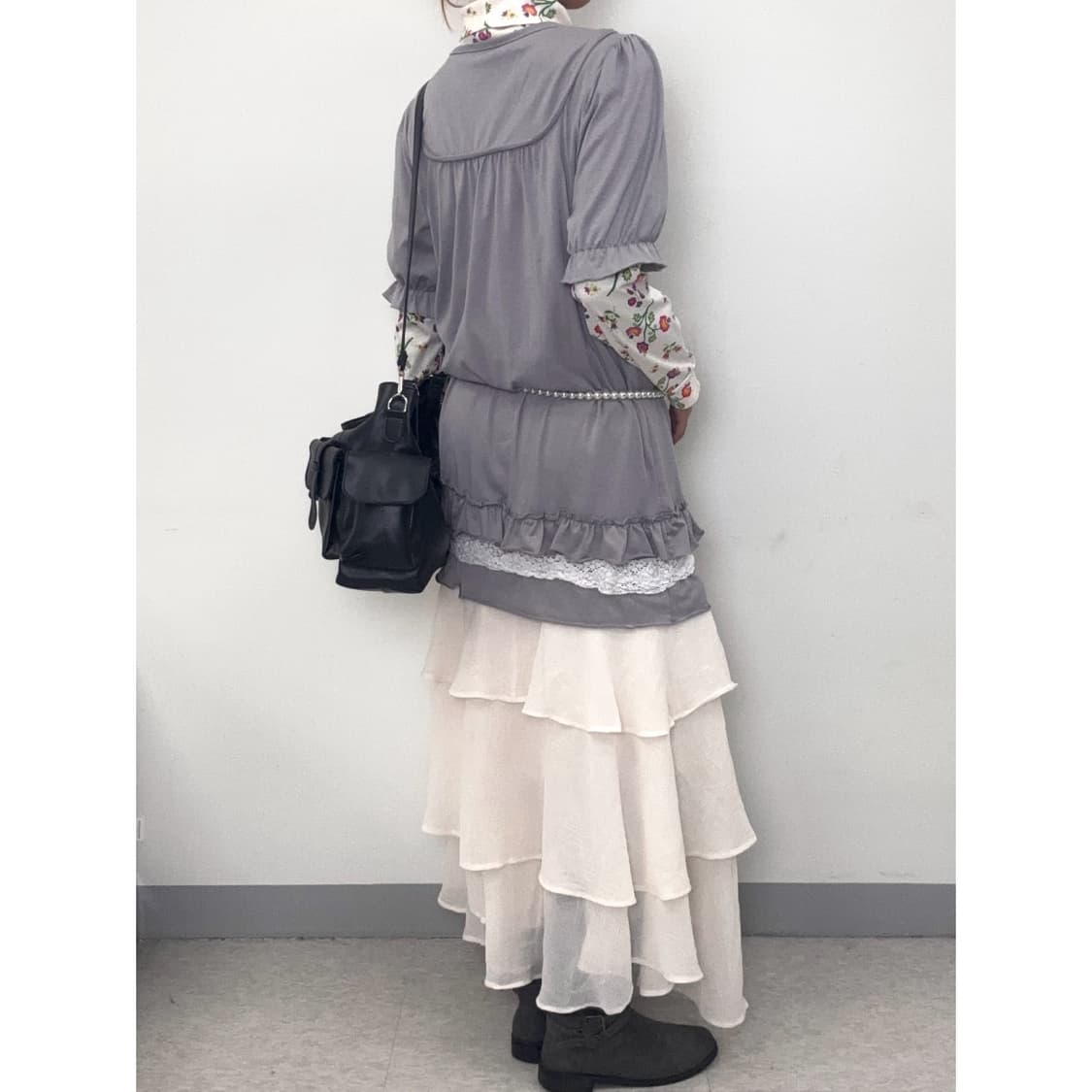 빈티지 아이보리 캉캉 스커트 상품이미지3