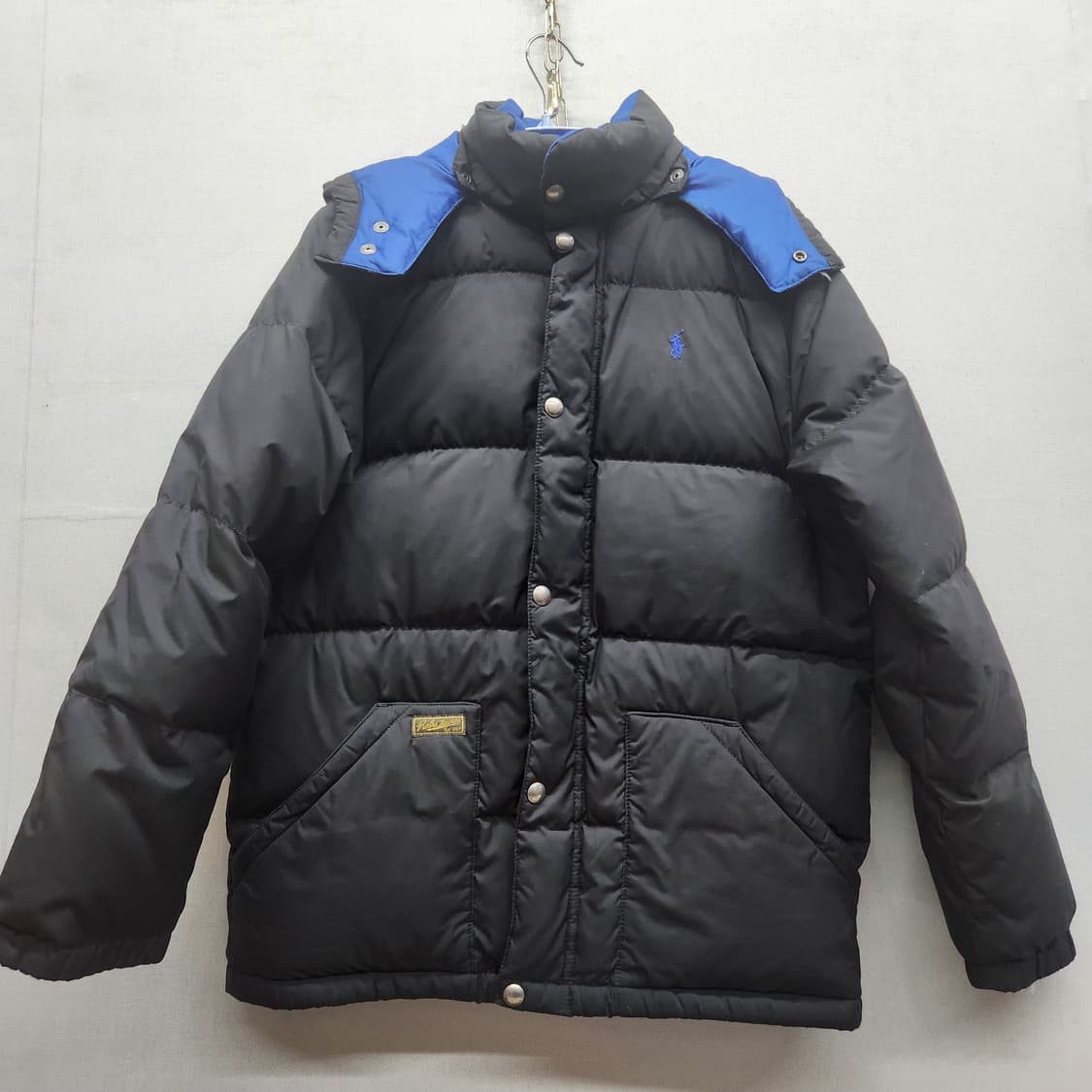 폴로랄프로렌 로고 다운 후드패딩  M 상품이미지1