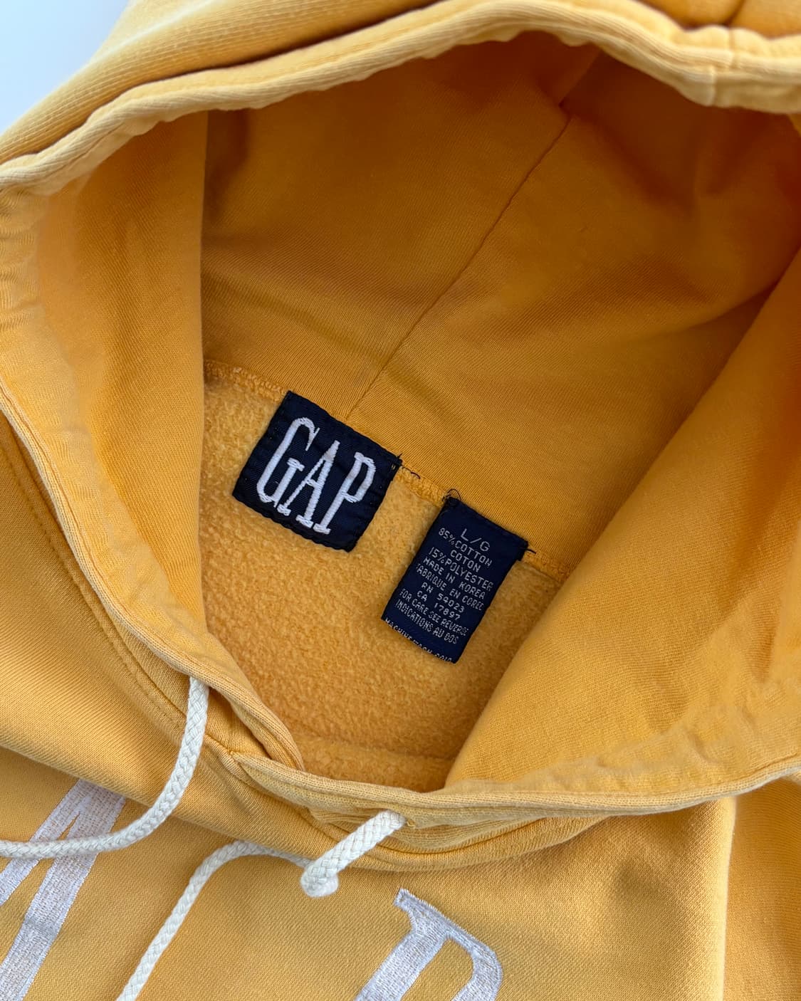 Gap 90‘s 올드 갭 머스타드옐로우컬러 후드티  상품이미지7