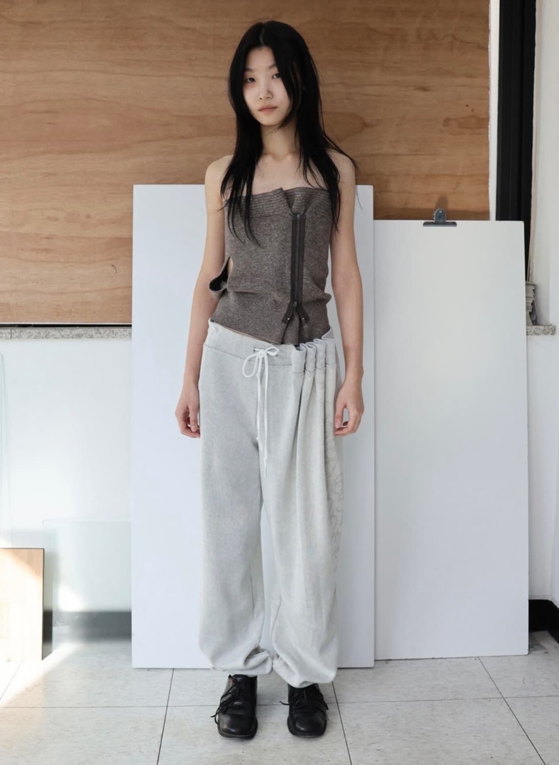 집업 니트탑 상품이미지2