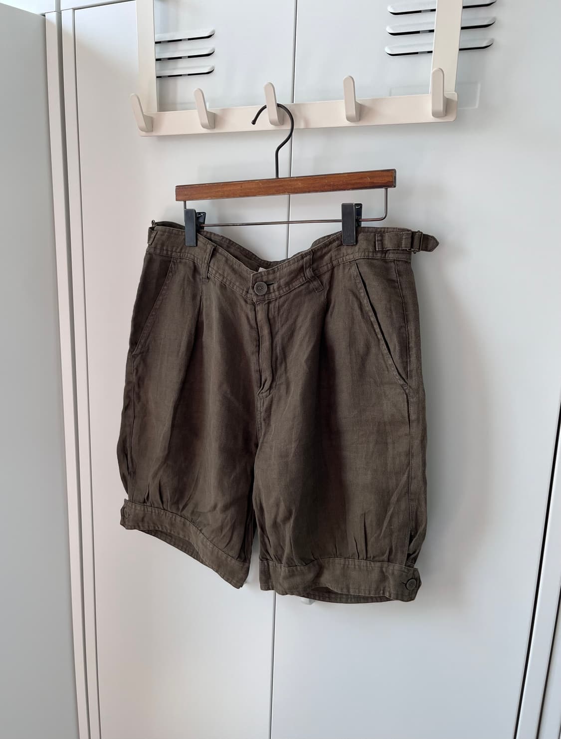 Lowrys farm 카키 호박 벌룬 5부 린넨 팬츠 상품이미지1