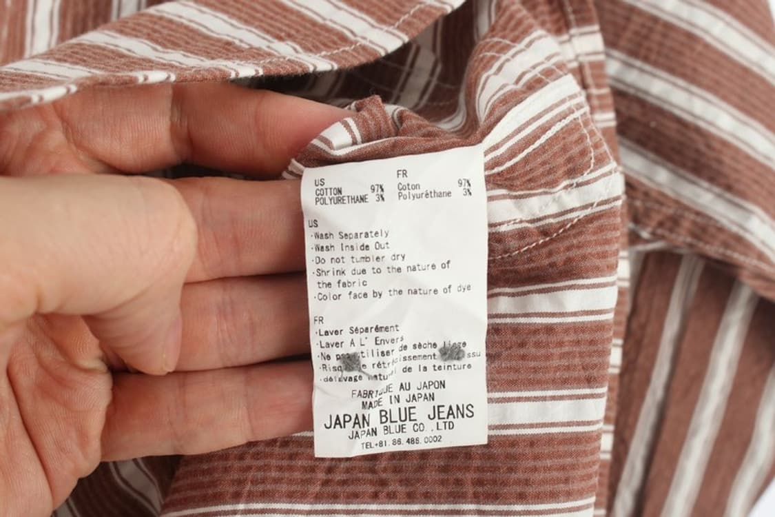 재팬블루 (MEN - XL) 코튼 폴리 스트라이프 워크 자켓 상품이미지8