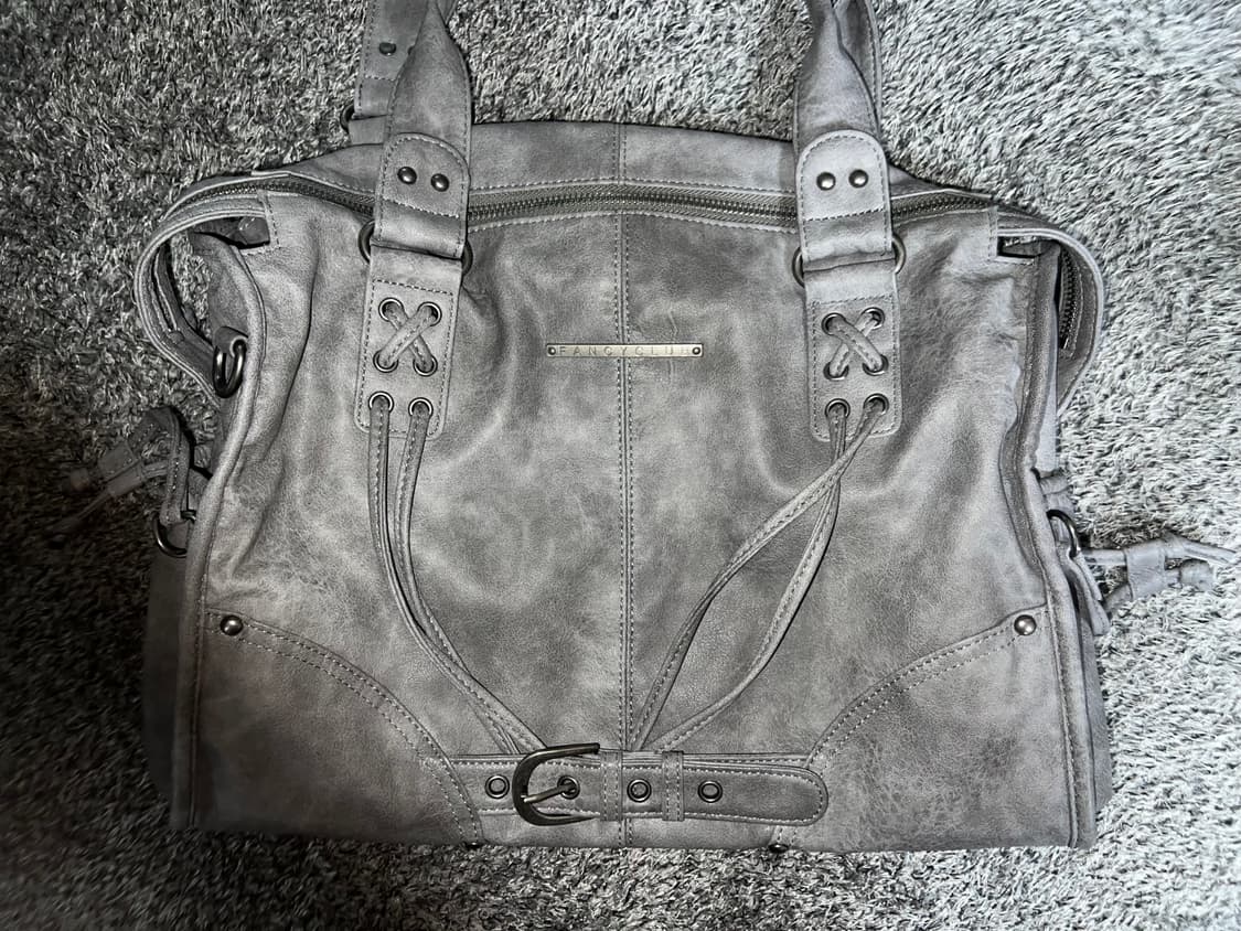 팬시클럽 벨티드 워싱 레더백 가방 상품이미지3