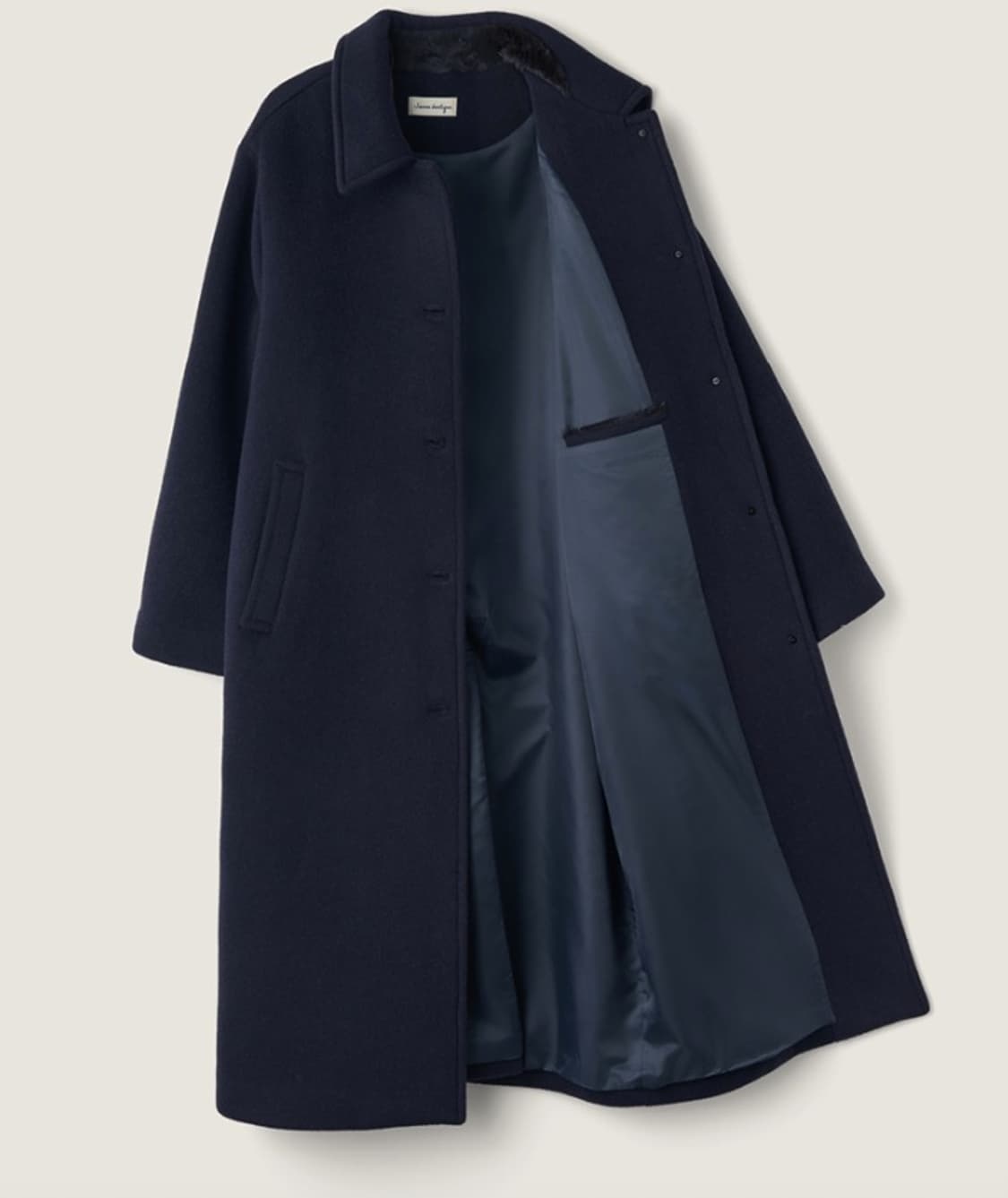 [새상품] 시엔느 브람스 울 코트 네이비 상품이미지2