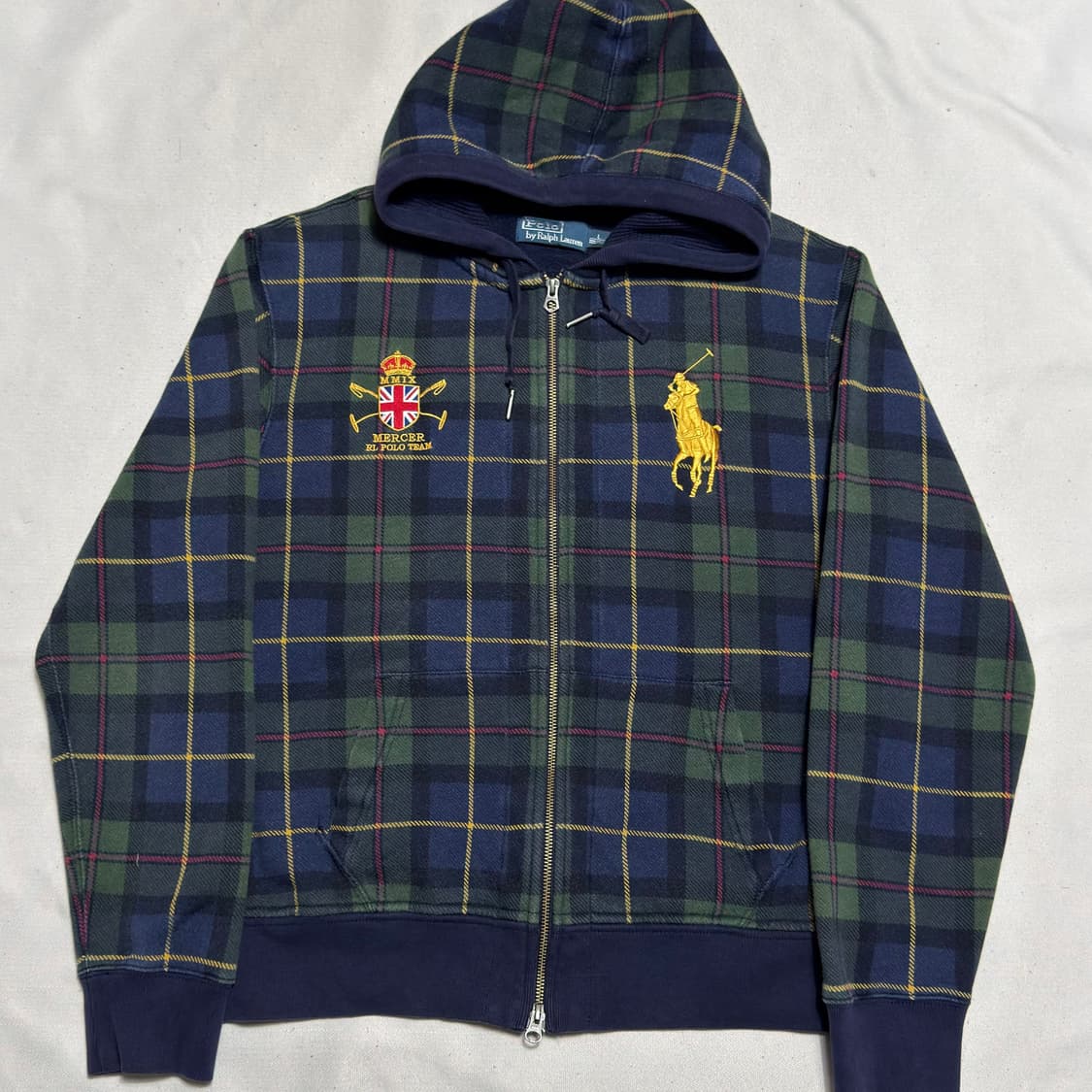 🫶🏻폴로 랄프 로렌 빅포니 Mercer club 체크무늬 후드집업 상품이미지1