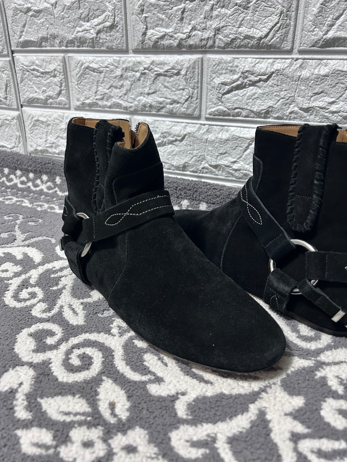 이자벨마랑 스웨이드 링 메탈 스트랩 부츠 상품이미지2