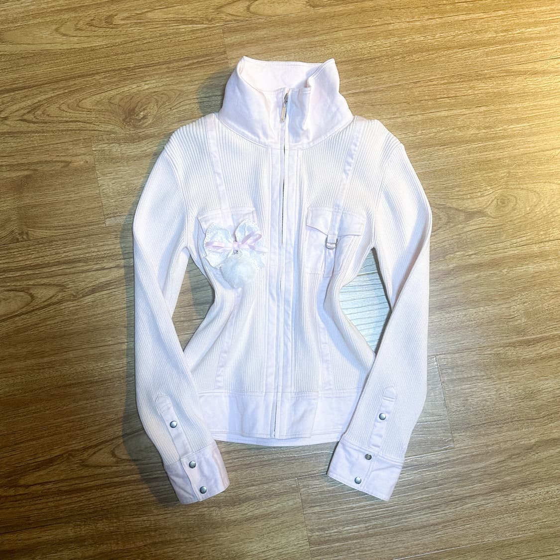 빈티지 핑키앤다이안 딸기우유 핑크 집업 자켓 히메갸루 로걀 라떼 페어리 상품이미지1