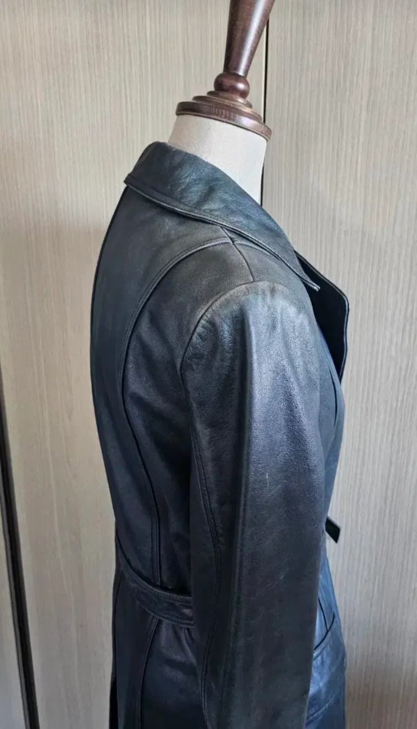 Vintage Genuine Leather Trench Coat(OTT) 상품이미지7