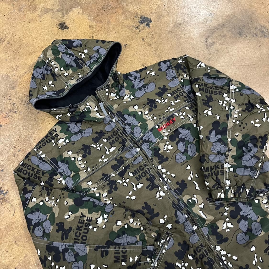 [정품] 디즈니 미키마우스 카모 후드 바람막이 b18 상품이미지1
