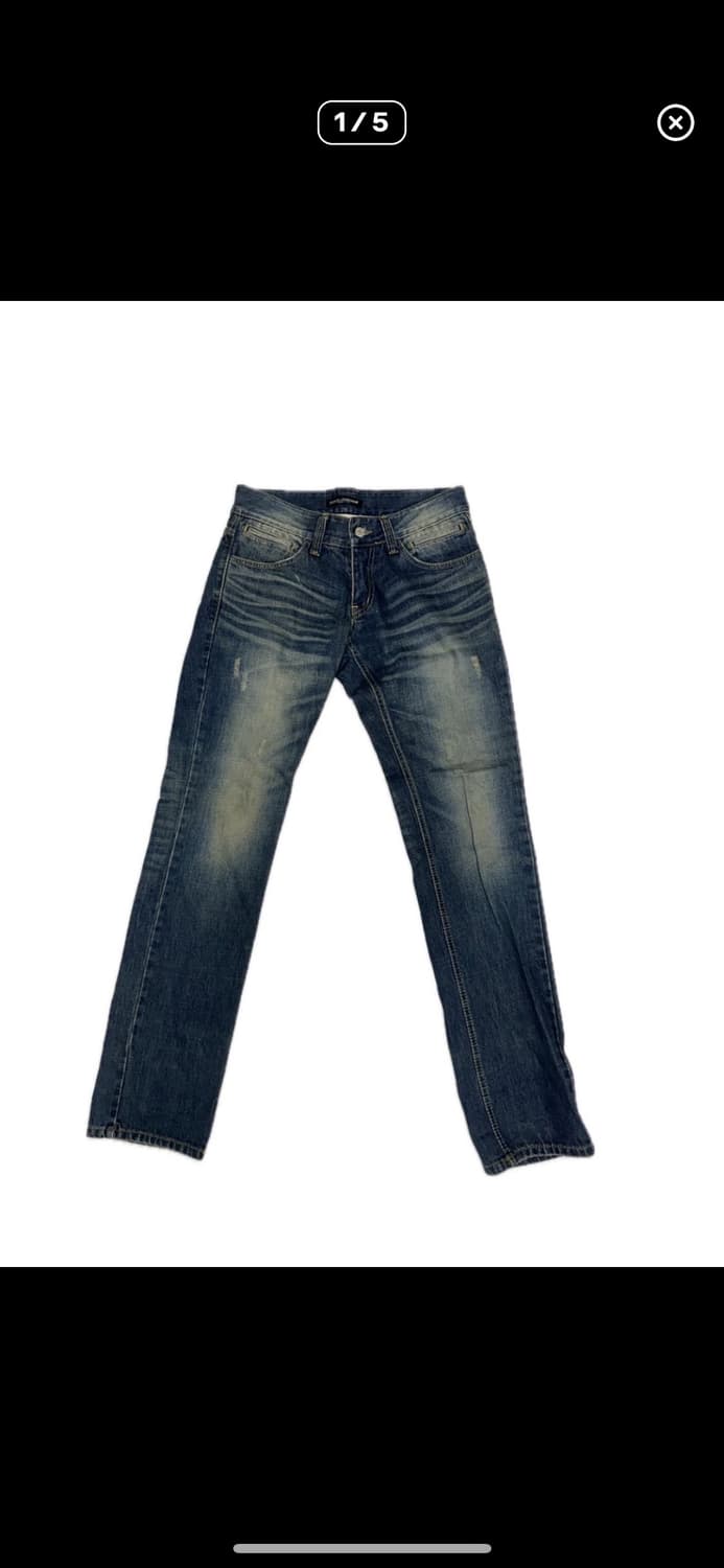 Dolce & Gabbana 가죽 패치 데님 팬츠[46] 상품이미지1