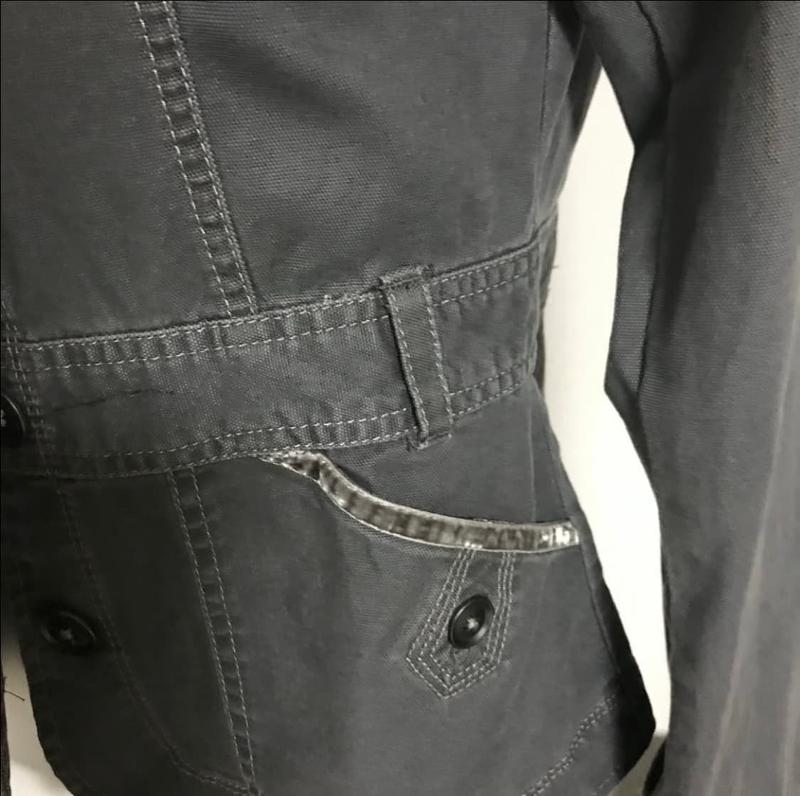 Grey denim stitch detail jacket 상품이미지3