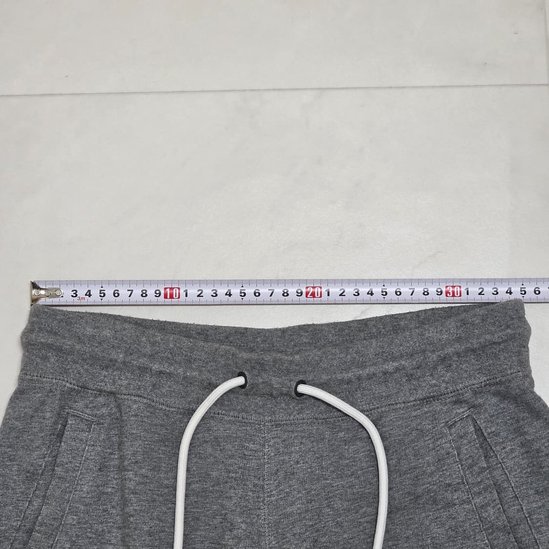 M 나이키 빅로고 스웻 반바지 그레이 상품이미지5